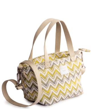 Bolso de mano y bandolera de calidad premium. Elegante y versátil. Color Beige, amarillo o claro.