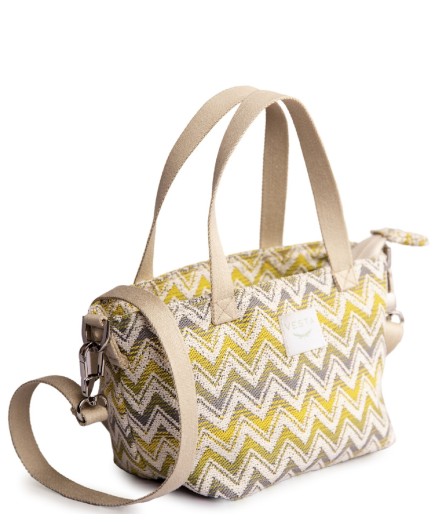 Bolso de mano y bandolera de calidad premium. Elegante y versátil. Color Beige, amarillo o claro.
