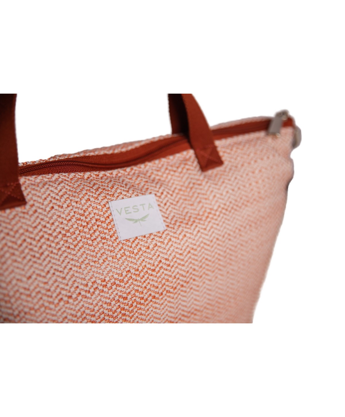Bolso de mano y bandolera tamaño medio en color teja, rojo. Diseño innovador Bolso de mano y bandolera tamaño medio en color teja, rojo. Diseño innovador