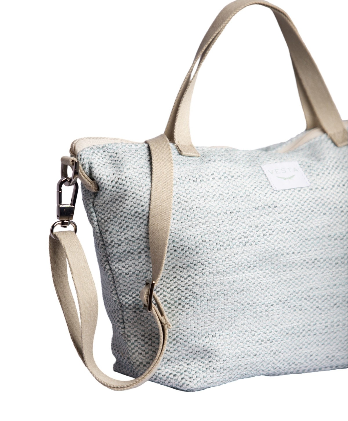 Bolso de mano y bandolera tamaño medio en color turquesa, claro. Diseño innovador Bolso de mano y bandolera tamaño medio en color turquesa, claro. Diseño innovador