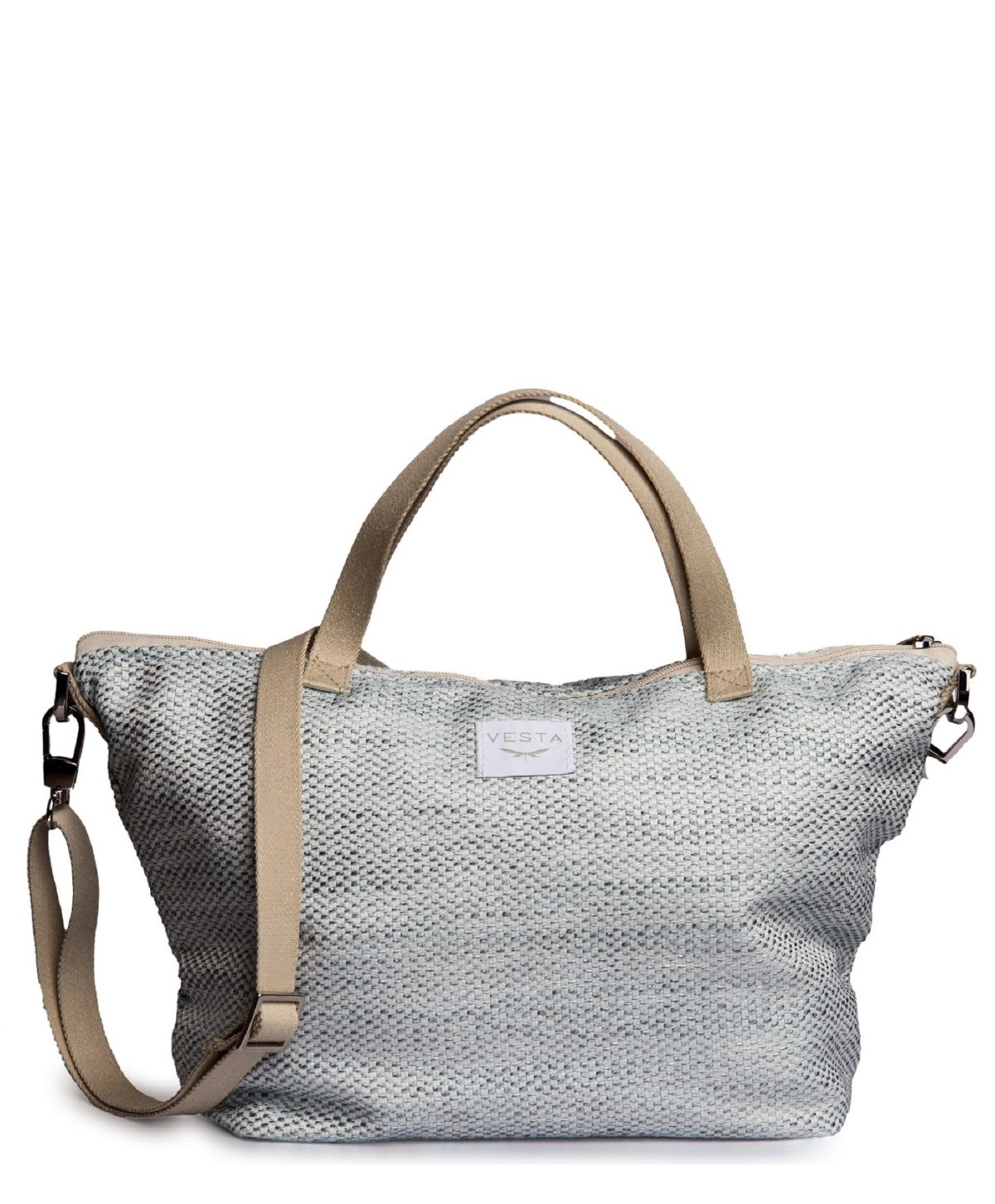Bolso de mano y bandolera tamaño medio en color turquesa, claro. Diseño innovador Bolso de mano y bandolera tamaño medio en color turquesa, claro. Diseño innovador