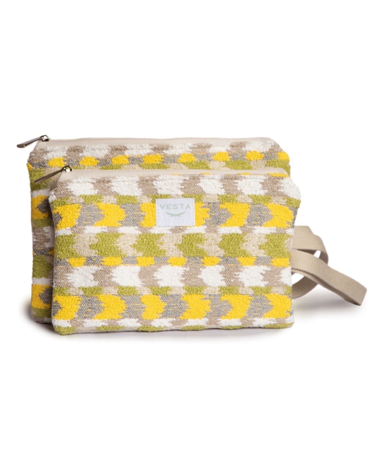 Cartera de mano elegante en tejido exclusivo. Color amarillo. Cremallera fluor. Calidad premium. Estilo y toque único Cartera de mano elegante en tejido exclusivo. Color amarillo. Cremallera fluor. Calidad premium. Estilo y toque único