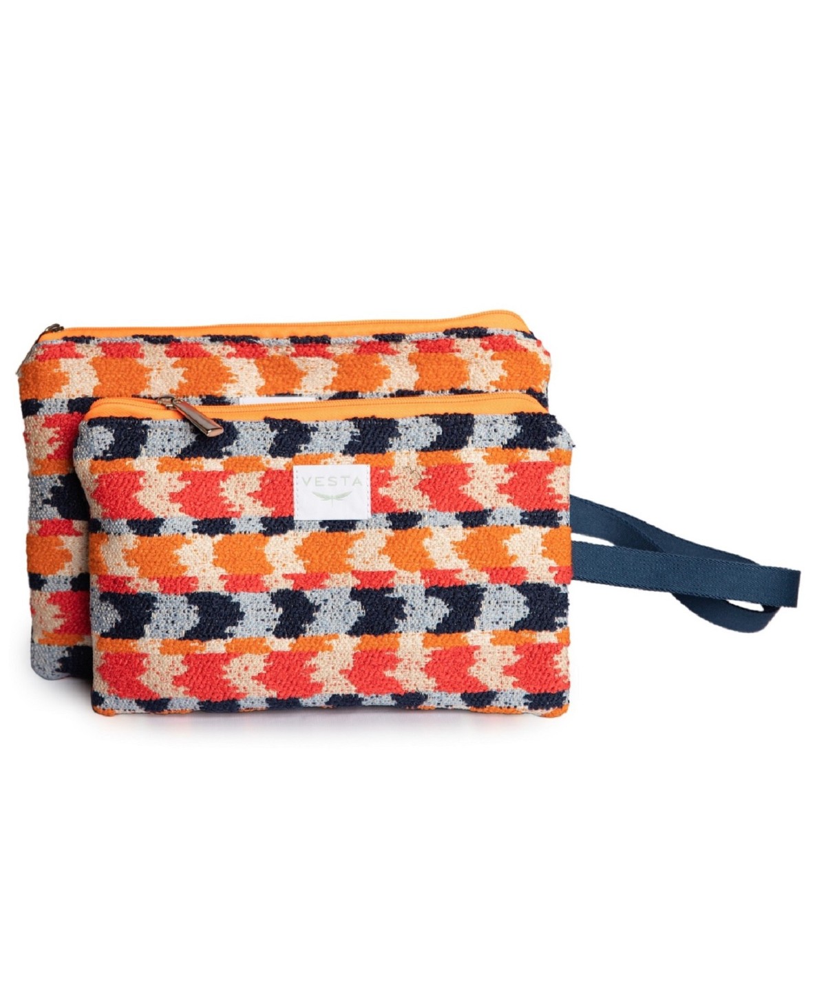 Cartera de mano elegante en tejido exclusivo. Color naranja. Cremallera fluor. Calidad premium. Estilo y toque único Cartera de mano elegante en tejido exclusivo. Color naranja. Cremallera fluor. Calidad premium. Estilo y toque único