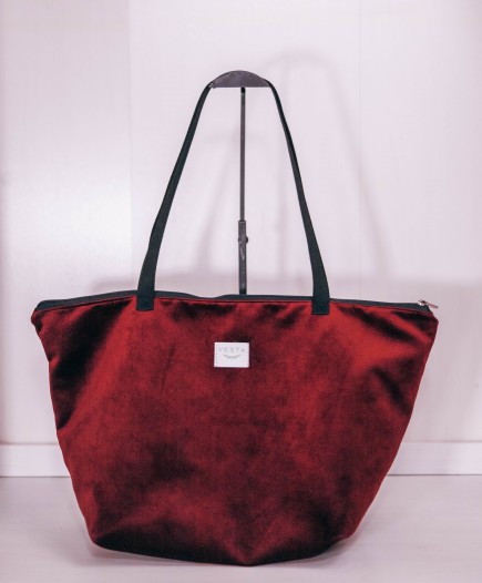 Velvet Pack Burdeos - Bolso grande + Neceser