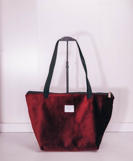 Velvet Pack Burdeos - Bolso mediano + Neceser
