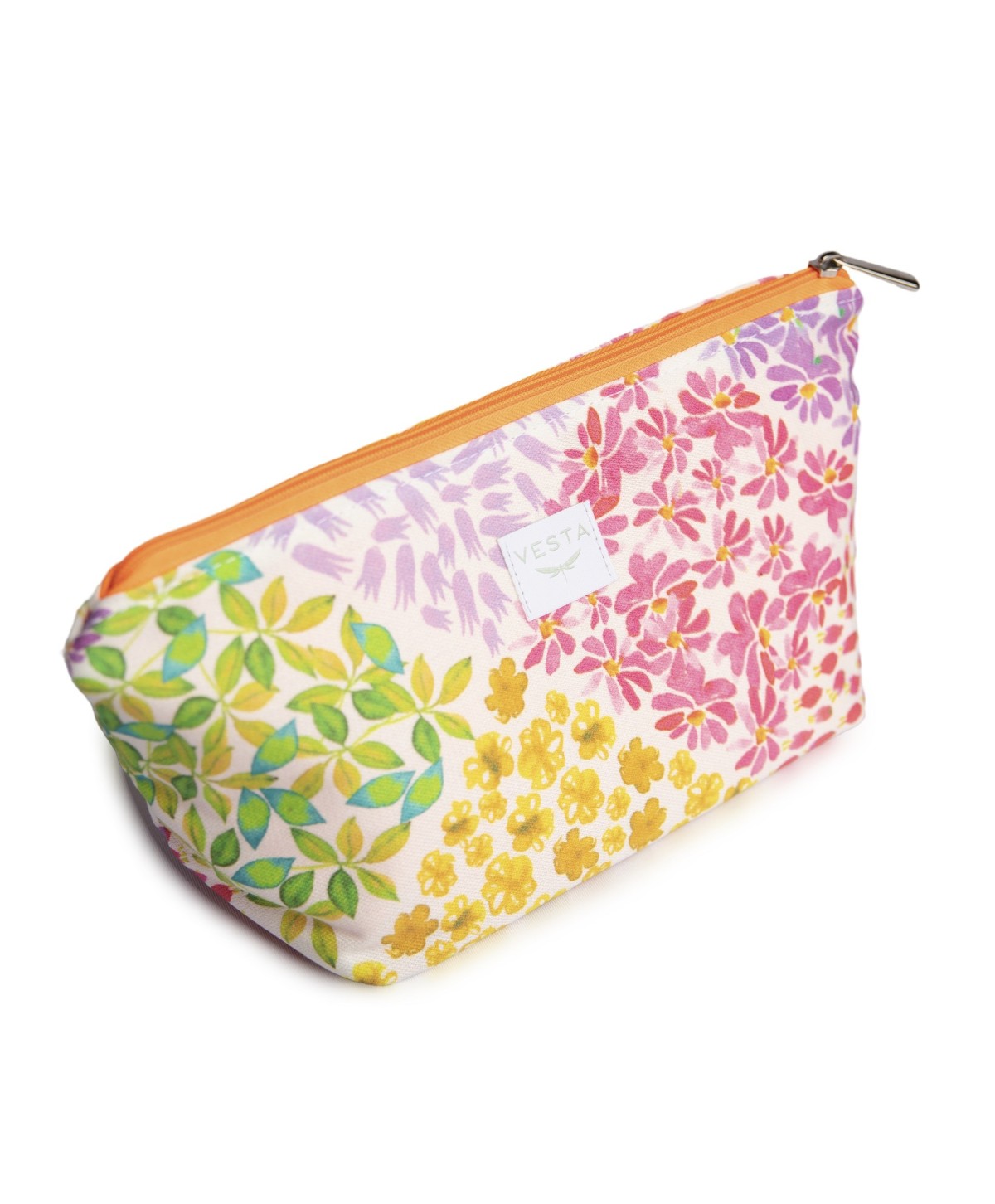 Neceser repelente al agua con forro impermeable de tela resistente para tus productos. Estampado de flores. Cremallera fluor Neceser repelente al agua con forro impermeable de tela resistente para tus productos. Estampado de flores. Cremallera fluor
