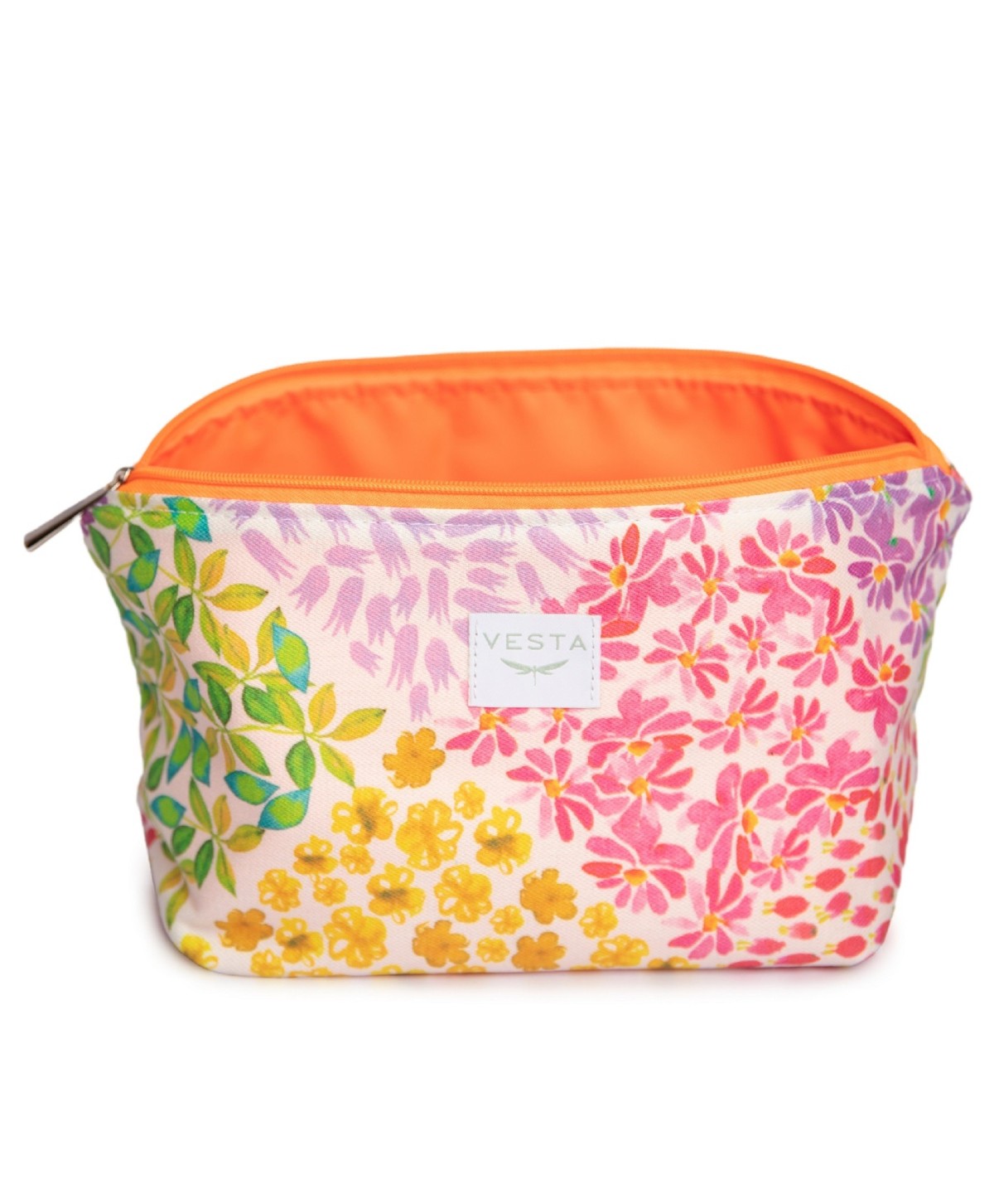 Neceser repelente al agua con forro impermeable de tela resistente para tus productos. Estampado de flores. Cremallera fluor Neceser repelente al agua con forro impermeable de tela resistente para tus productos. Estampado de flores. Cremallera fluor