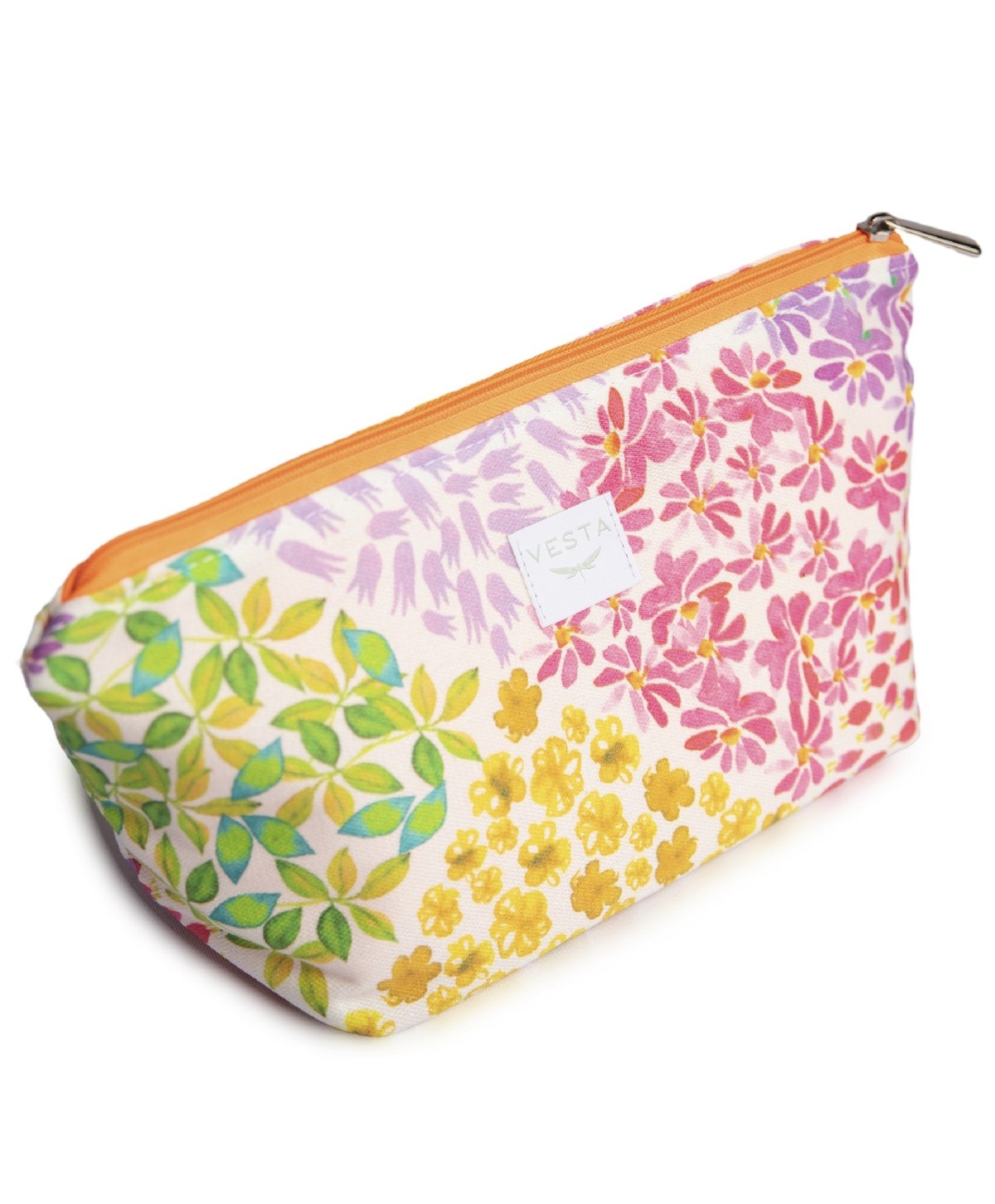 Neceser repelente al agua con forro impermeable de tela resistente para tus productos. Estampado de flores. Cremallera fluor Neceser repelente al agua con forro impermeable de tela resistente para tus productos. Estampado de flores. Cremallera fluor